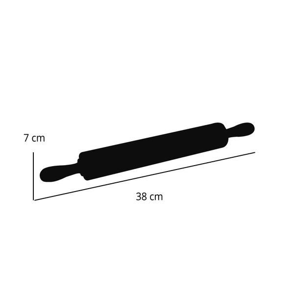 Imagem de Rolo para Massa Profissional Grande Polietileno 7X38cm 014 Pronyl