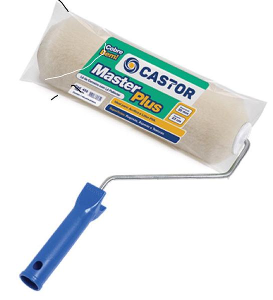 Imagem de Rolo Pintura Castor Master Plus 22mmx23cm com Cabo