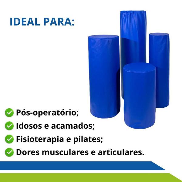 Imagem de Rolo Posicionamento Encosto Apoio com Capa Pós-Cirúrgico Exercícios Fisioterapia Pilates UN Longevitech (CÓDIGO DO PRODUTO: RO-ML)