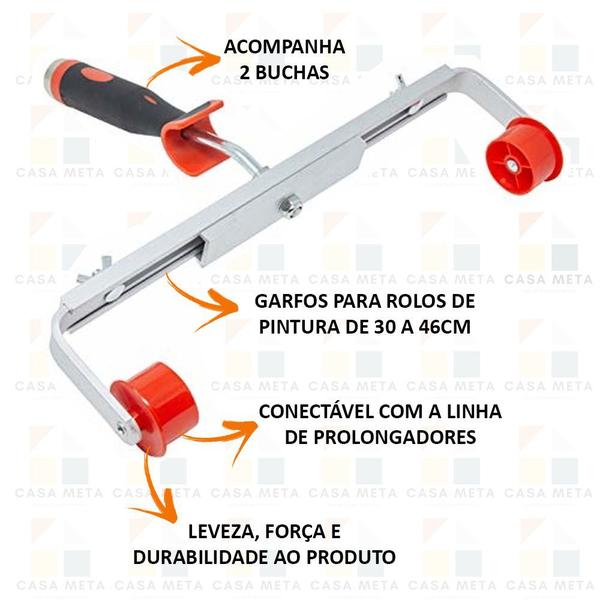 Imagem de Rolo Rendeplus 46cm 3 Pçs Big+ Bandeja 2,2lt+ Garfo Duplo