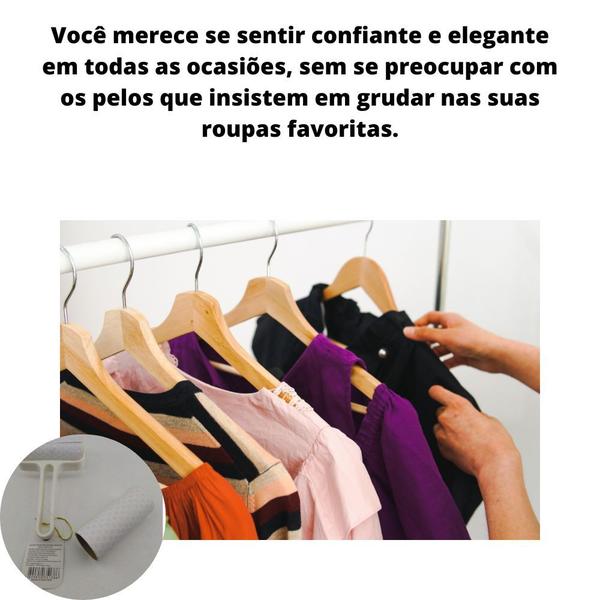 Imagem de Rolo Tira Pelos Roupas Sofás Adesivo Removedor Com Refil