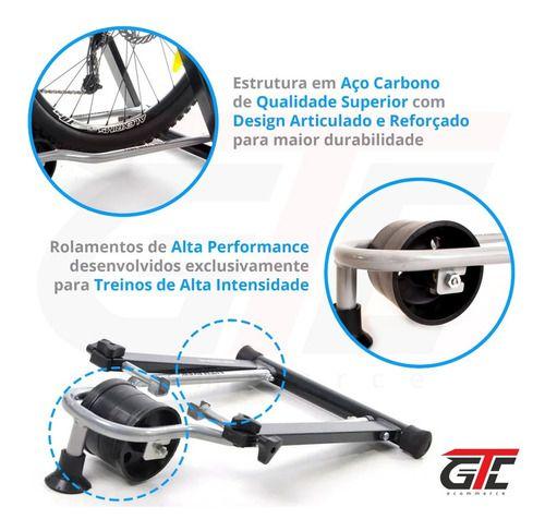 Rolo Treino Bicicleta Al200 Dobrável + Base Niveladora - Altmayer Imagem de Rolo Treino Bicicleta Al200 Dobrável + Base Niveladora
