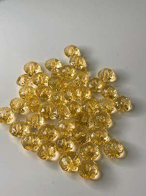 Rondela Cristal Acrílico/ Amarelo Escuro Transparente 8mm aprox.2000 peças 500g - La Mode Arte e Criação Imagem de Rondela Cristal Acrílico/ Amarelo Escuro Transparente 8mm aprox.2000 peças 500g