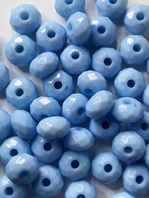 Imagem de Rondela Cristal Acrílico/ Azul 10mm aprox.1000 peças 500g