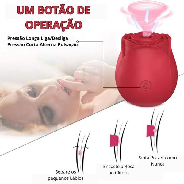 Imagem de Rosa Poderosa - Vibrador Sugador De Clitóris Estimulo Poderoso Pulsador