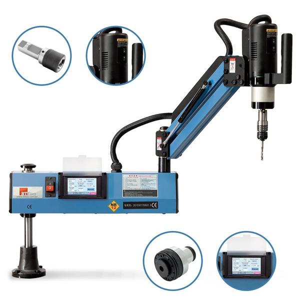 Imagem de Rosqueadeira Eletrônica NR-12 c/ Braço Articulado 1000mm - Capacidade M3 a M16 - 600W