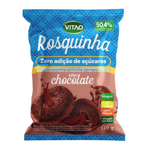 Imagem de Rosquinha Integral Sabor Chocolate Zero Açúcar Vegano 110g Vitao