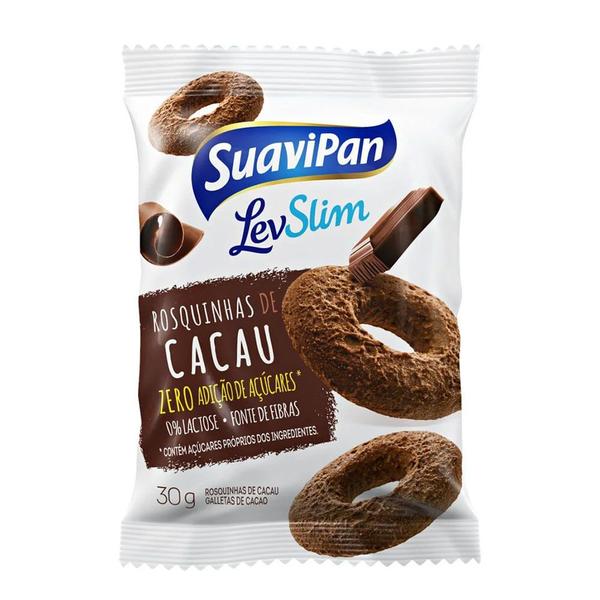 Imagem de Rosquinhas de Cacau Zero Açúcar Suavipan 30g