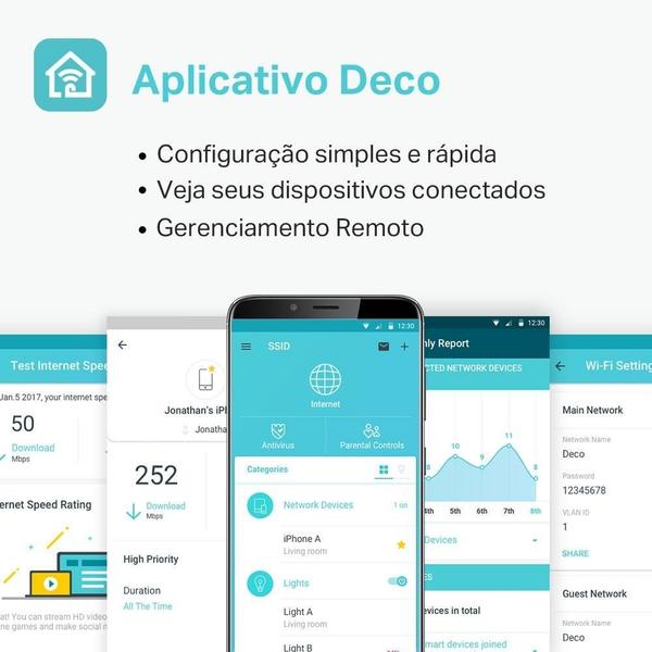 Imagem de Roteador Deco M4 Mesh Wifi5 Gigabit Dual-Band Ac1200 Tp-Link