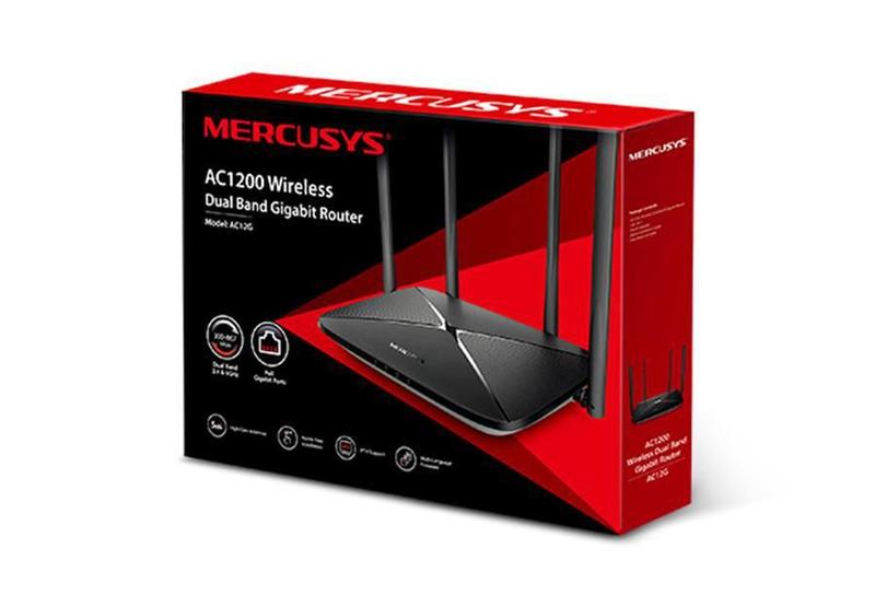 Imagem de Roteador Gigabit Dual Band Ac1200 Ac12G Mercusys Pc Gamer