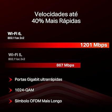 Imagem de Roteador Mercusys Wi-Fi 6 AX1500 MR60X (BR)