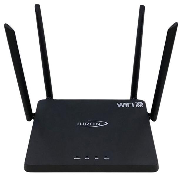 Imagem de Roteador Sem Fio Iuron 1800 Dual-Band Wifi 6 1800MBPS Preto