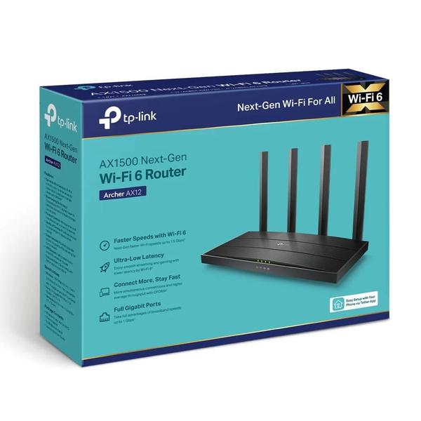 Imagem de Roteador TP-Link Archer AX12 AX1500 Dual Band Gigab