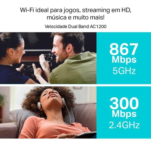 Imagem de Roteador TP-Link Archer C50W Wisp Preset AC1200 Dual Band 4 Antenas (V. 6.8)