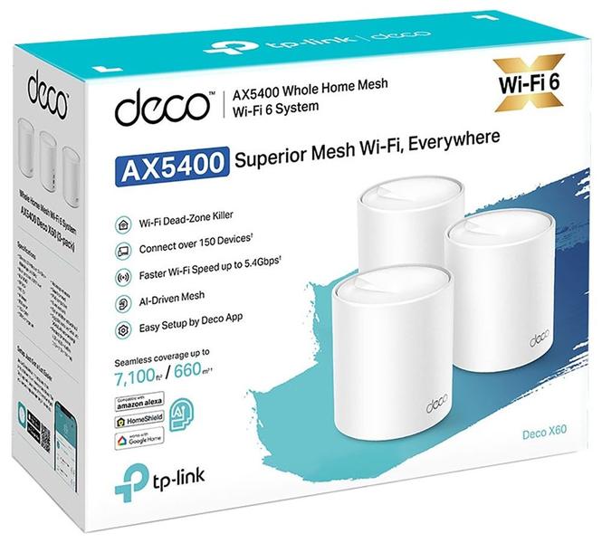 Imagem de Roteador TP-Link AX5400 Deco X60 Wifi 6 (3-Pack)