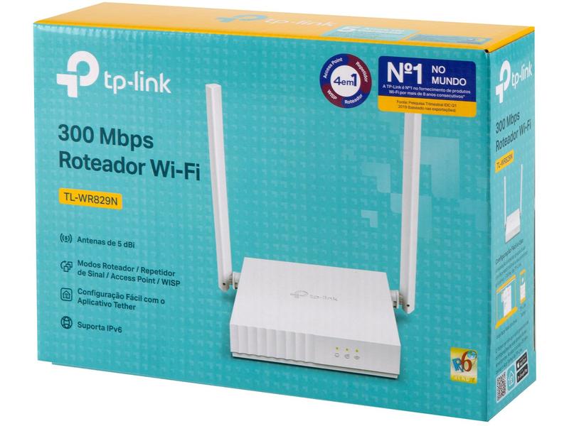 Imagem de Roteador TP-Link TL-WR829N 300Mbps 2 Antenas