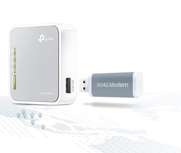 Imagem de Roteador wi-fi tp-link tl-mr3020 3/4g + mini modem 4g desbloqueado