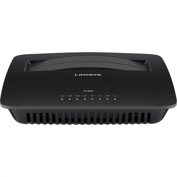 Imagem de Roteador Wireless + ADSL2 Linksys N300 2.4GHZ 300MBPS - 3 Portas RJ45 10/100 + 1 Porta ADSL2 - X1000-BR