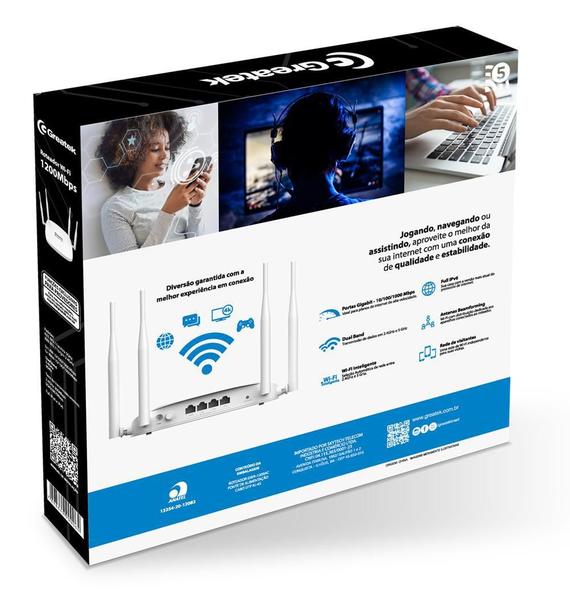 Imagem de Roteador Wireless Gigabit Dual Band 1200 Mbps Greatek