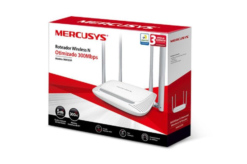 Imagem de Roteador Wireless Mercusys N Otimizado 300 Mbps Mw325r