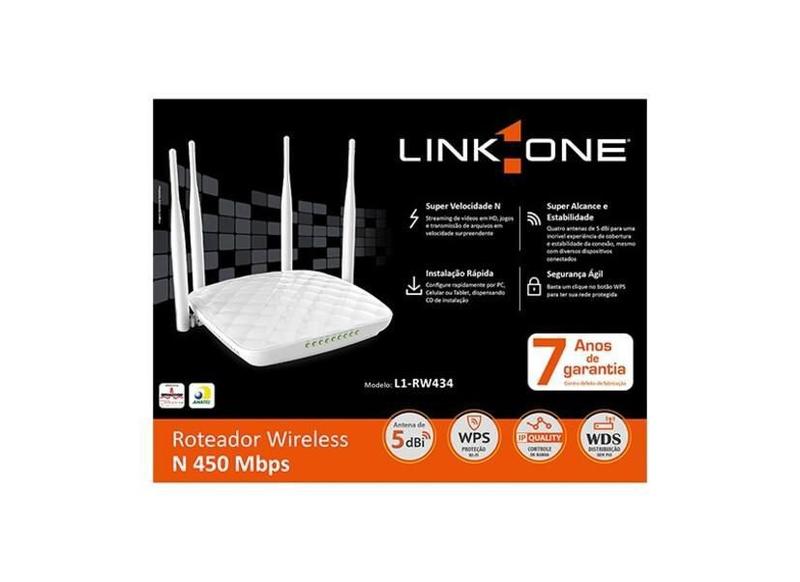 Imagem de Roteador Wireless N 450M L1 Rw 434