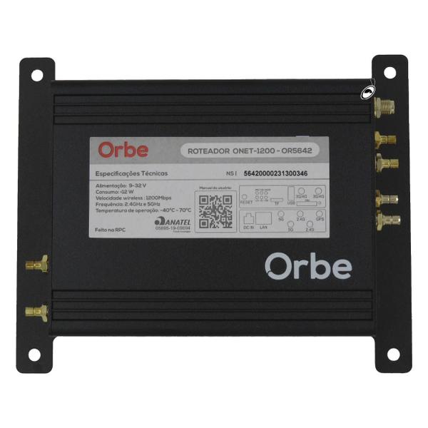 Imagem de Roteador Wireless Orbe 100% Automotivo 9V a 36V Suporte Chip 3G e 4G 60 usuários Onet-1200