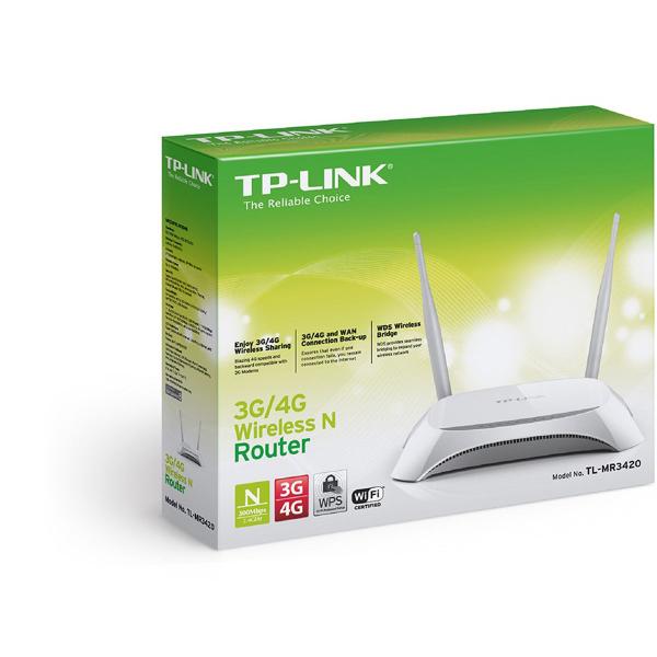 Imagem de Roteador Wireless TP-Link TL-MR3420 - 300MBPS - 2 Antenas - Branco