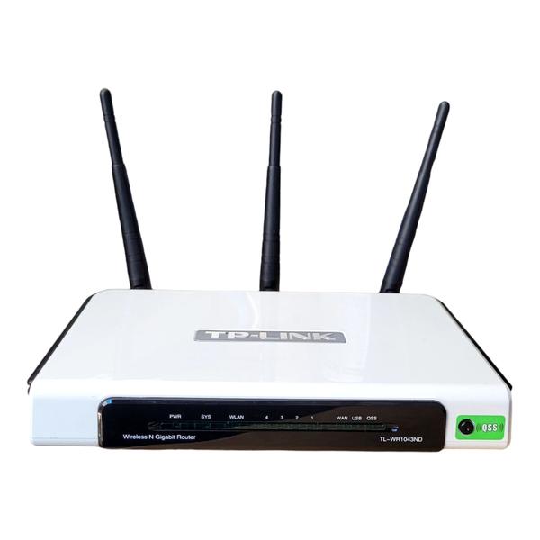 Imagem de Roteador Wireless Tplink 300mbps 3 Antenas Tlwr1043nd Branco