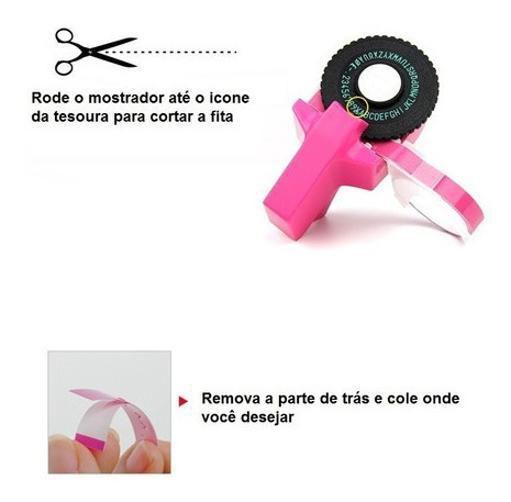 Imagem de Rotulador Manual Rosa Tex Rotuladora Etiquetadora E110