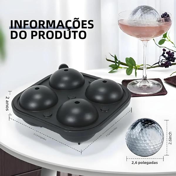 Imagem de Round Golf Silicone Ice Ball Mold, Uísque Especial 4, Cozinha Ferramentas