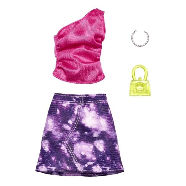 Imagem de Roupa Barbie Blusa Rosa Saia Tie-Dye Mattel