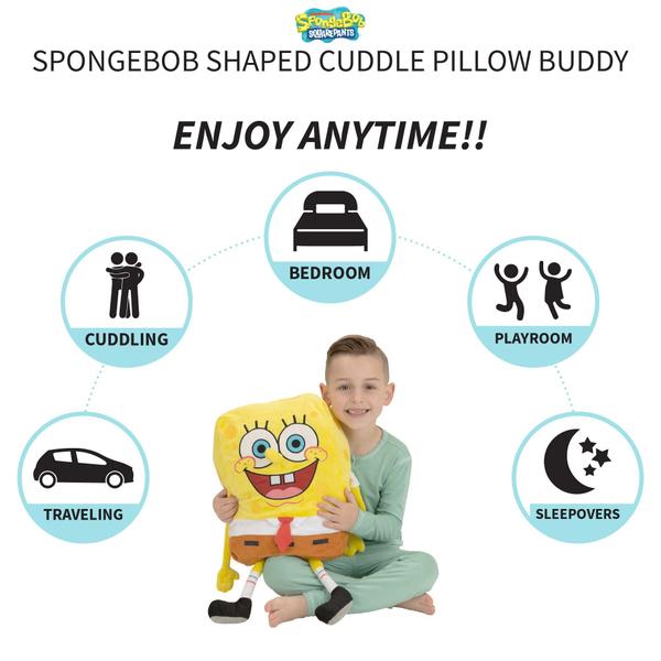 Imagem de Roupa de cama infantil Cuddle Pillow Buddy Franco Spongebob