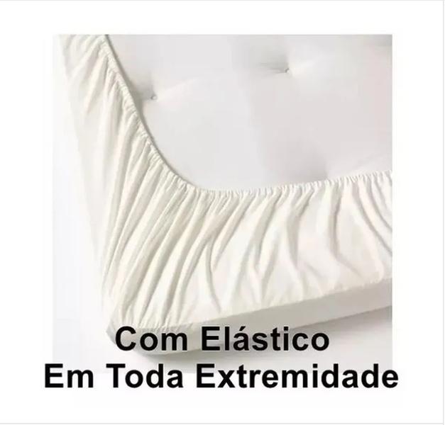 Imagem de Roupa de Cama Jogo De Lençol Solteiro 3 Peças Microfibra 150 Fios Cinza