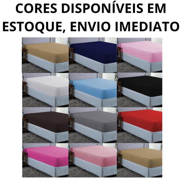 Imagem de Roupa de Cama King 400 Fios com Elástico Hotel Pousada Macio Acetinado