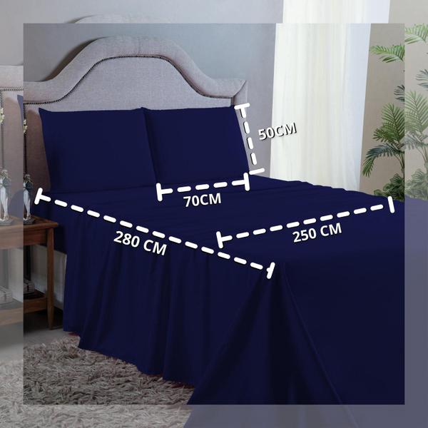 Imagem de Roupa de Cama King Size 400 Fios 4 peças com Virol Hotel Pousada Macio Acetinado