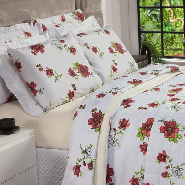 Imagem de Roupa de Cama Lençol Com Elástico Para Cama de Solteiro 2 Pç