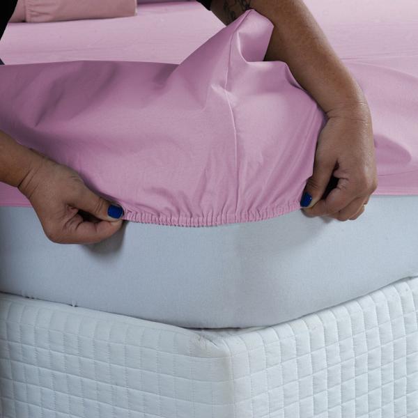 Imagem de Roupa de Cama Queen 100% Algodão Santista com Elástico Avulso Hotel Pousada