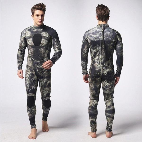 Imagem de Roupa de Mergulho Neoprene 3mm Camuflada Pesca Caça Rio Mar