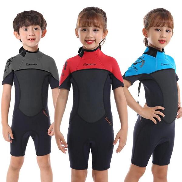 Imagem de Roupa de Mergulho Térmica Infantil Shorty de Neoprene - Conjunto para Surf