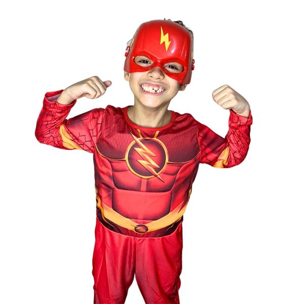 Imagem de Roupa Fantasia Infantil Longa Flash Com Enchimento C/mascara