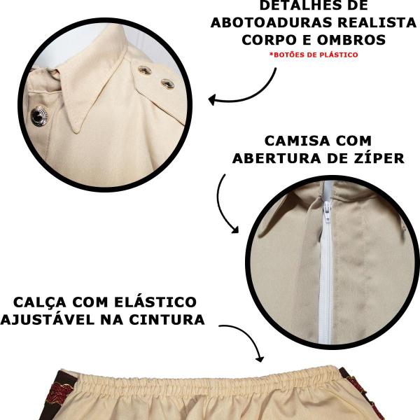 Imagem de Roupa Lampião Cangaceiro Luxo Com Chapéu E Bolsa Para Festa Junina