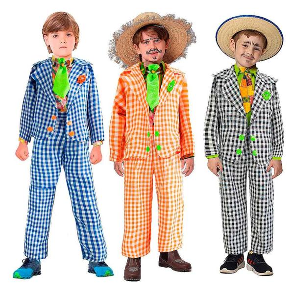 Roupa Caipira Infantil Masculina Festa Junina Roupa Menino Roupa