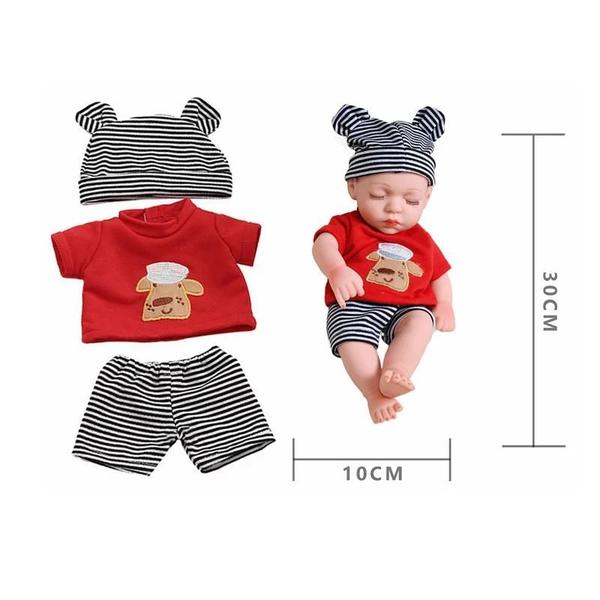 Imagem de Roupas para Bonecas Reborn Bebê - Vestido, Pijama e Macacão (30cm/12")