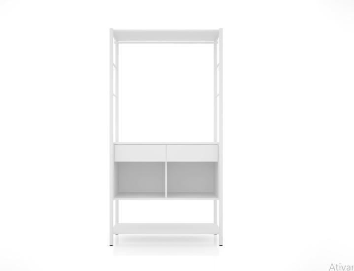 Imagem de Roupeiro Closet Modulado Paris 2 GV Branco - ARTEFAMOL 8569