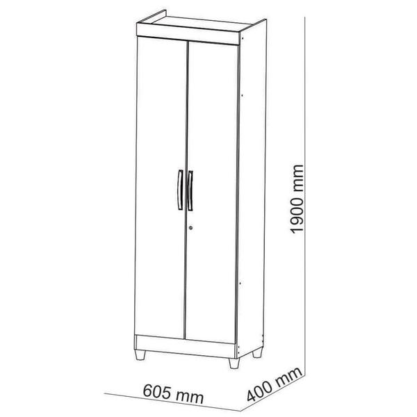 Imagem de Roupeiro Multiuso 2 Portas 5 Prateleiras 10045-80 Vila Rica