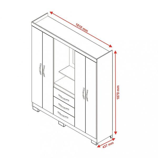 Imagem de Roupeiro NT 5015 4P 3G Notável Moveis
