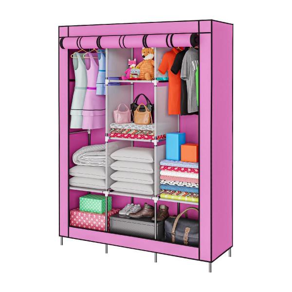 Imagem de Roupeiro Organizador De Roupa Cabideiro Pink