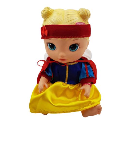 Imagem de Roupinha Branca de neve Fantasia de princesa para boneca baby alive