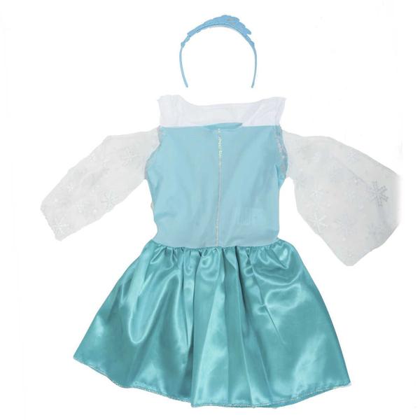 Roupinha Infantil De Menina Princesa Das Neves Azul - MASTER TOY Imagem de Roupinha Infantil De Menina Princesa Das Neves Azul
