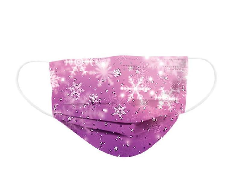 Imagem de Roxo50pcs Natal descartáveis máscaras faciais para adultos, Sant